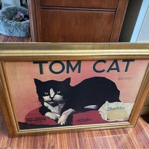 Tom Cat Brand Framed Vintage Poster